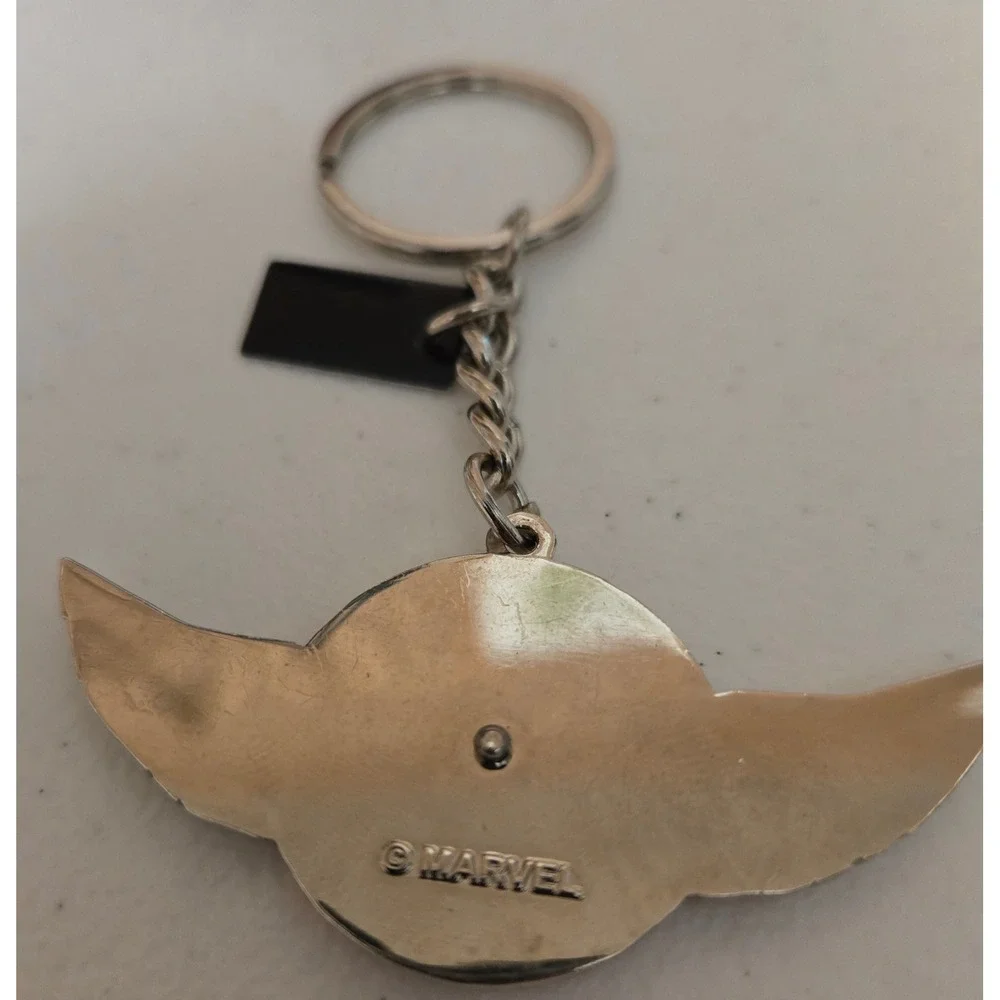 Captain‎ America Winged Shield Keychain Marvel Movie Promo Metal